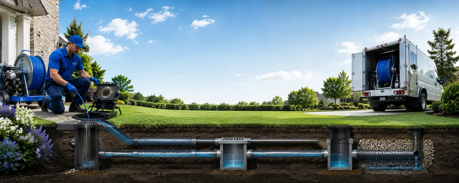 Outdoor drain cleaning information for Davidsville, PA